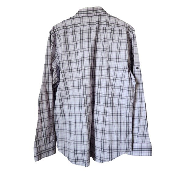 Express Longsleeve Roll Tab Sleeve Button Up Plaid Shirt‎ Mens Size XL - Picture 2 of 6